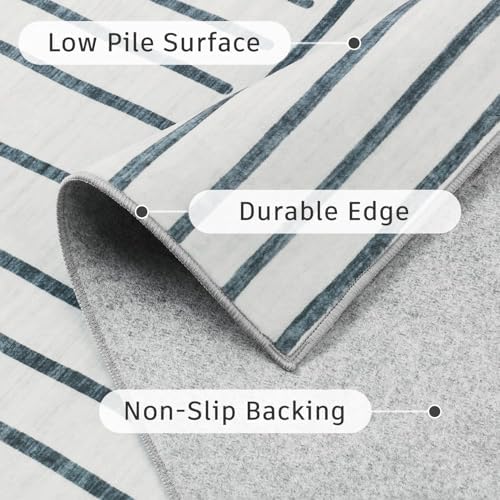 DCX Abstract Washable 6x9 Rug, Non Slip Low Pile Rug - Image 7