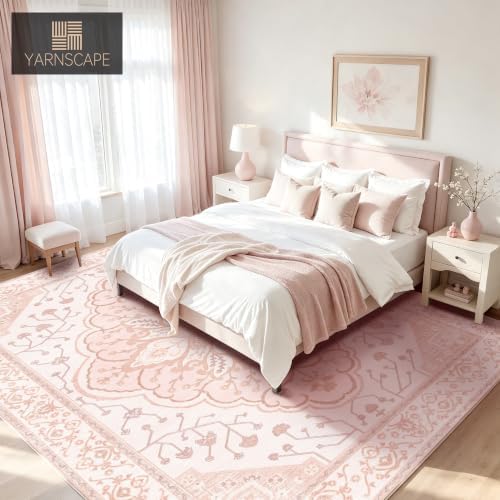 YARNSCAPE 8' x 10' Machine Washable Area Rug, Non-Slip Low-Pile Carpet - Image 2