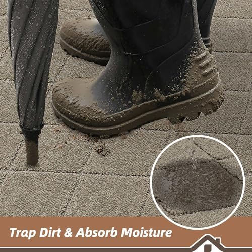 BEQHAUSE Dirt Trapper Door Mat 24" x 36", Doormat Non-Slip - Image 3