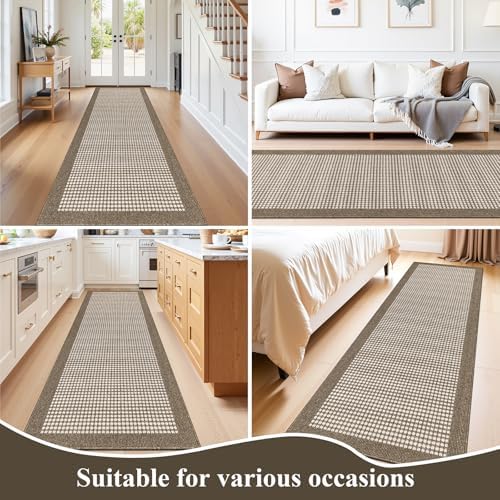 Ileading Hallway Runner Rug 2.6x10 ft, Washable Indoor Brown Entryway Carpet - Image 7