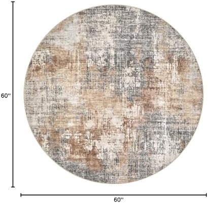 DMOYEST 5ft Round Area Rug Living Room Rugs - Image 2