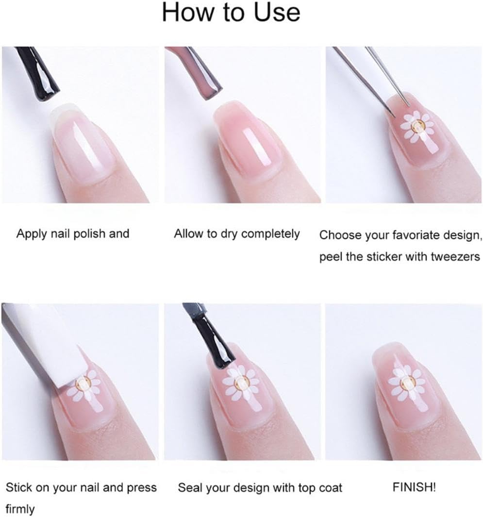 Spider Web Nail Stickers Flower Nail Decals with Rhinestone Design 5D Self Adhesive Nails Art Stickers Charms Supply for Women Girls Kid Halloween Manicure DIY Decoration Accessories