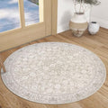 SIILOOM Washable 3ft Circle Round Rug, 3x3 Non-Slip Soft Circular Area Rugs by SiiloomRug