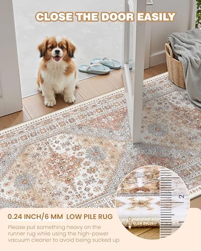 2x3 Entryway Rug Vintage Washable Rug Runner - Image 3