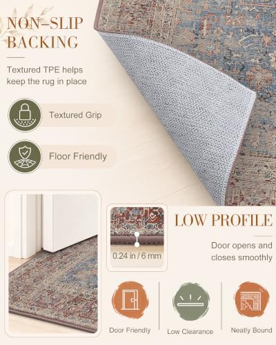 OLANLY 3x5 Washable Accent Rug, Soft Non Slip Carpet - Image 7