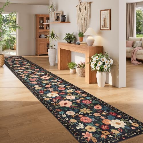 DUKINO 3x20 Runner Rug for Hallway, Floral Washable Long Runner Rug - Image 5