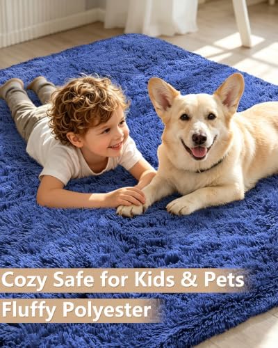 Smiry Area Rugs for Living Room Bedroom 2x4 ft, Fluffy Washable Carpet - Image 3