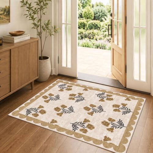 3x4 Floral Entry Rug by Othilic