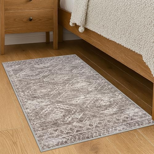 KILOCOCO Entryway Rug 2x3 Washable Rug Door Mat Indoor, Mauve Taupe - Image 3