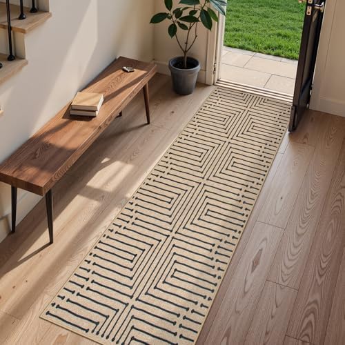 Lahome Easy Jute Washable Runner Rug, 2x8 Farmhouse Kitchen Runner Rug - Image 2
