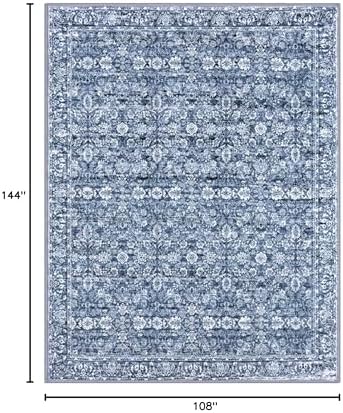 SIILOOM 9x12 Washable Area Rug, Non Slip Large Rug - Image 2