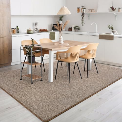 AROGAN 3x8 Runner Rug for Hallway, Long Runner Rugs Non Slip, Matte Brown - Image 6