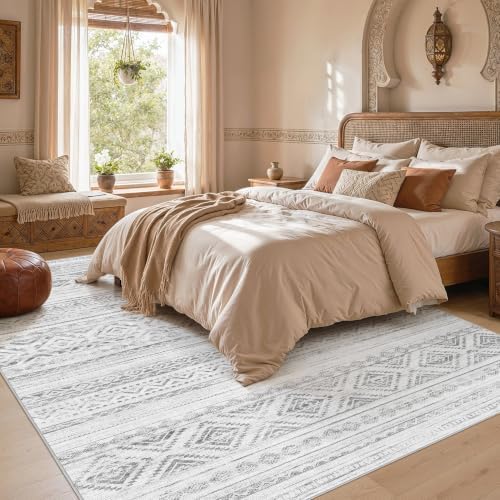 cotiled Boho 7x9 Area Rug for Living Room: Large Moroccan Washable Rug - Image 5