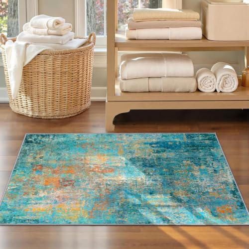 RELEANY Washable 3'x5' Abstract Area Rug - Image 5