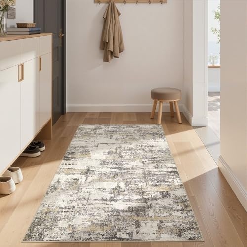 3x5 Runner Rug, Abstract Washable Hallway Rugs - Image 2