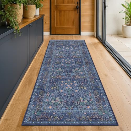 Dark Blue 3x10 Extra Long Wide Runner Rug - Image 6