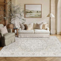 HUGEAR Grey Beige 5x7 Washable Area Rugs Vintage Indoor Carpet by HUGEAR