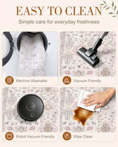 OLANLY 9x12 Washable Area Rug, Soft Non Slip Carpet - Image 6