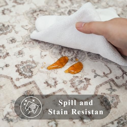 11x11 Living Room Square Rug: Washable Non Slip Stain Resistant Area Rug - Image 5