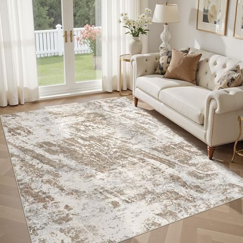 DMOYEST 5x7 Washable Area Rug Abstract Modern Non-Slip Indoor Carpet by DMOYEST