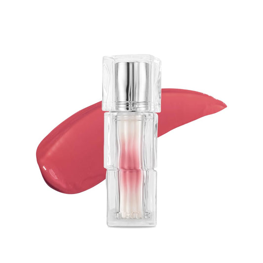 TIRTIR [*Mini Size Waterism Tinted Lip Gloss #27 Muty Rose, 0.06 Fl Oz – Kiss Ready Lipgloss, 12H Long Lasting Non Sticky Natural Tinted Glow Korean Multiuse Cheek and Lip Tint for Women gift