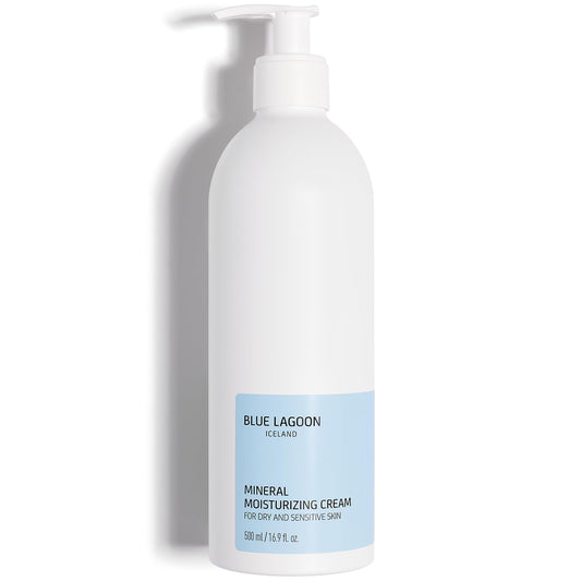 Blue Lagoon Skincare Mineral Moisturizing Cream – Psoriasis Cream & Psoriasis Treatment for Skin – Hydrates Dry Skin, Lightweight, Fragrance-Free, 500ML