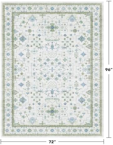 Hazo Haus Cream Oushak 6x8 Bedroom Rug - Image 2