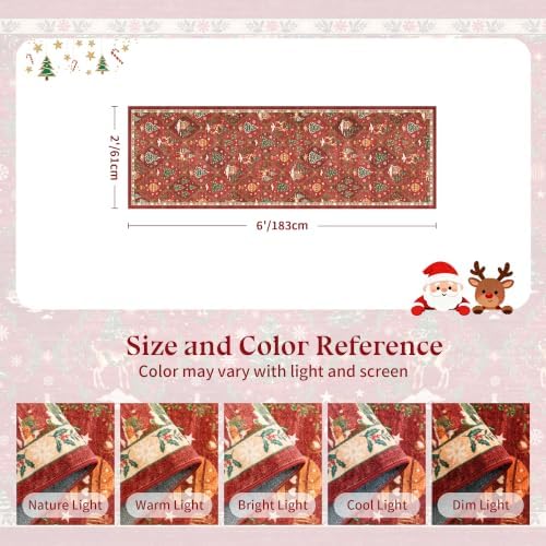 Christmas Runner Rug 2x6 for Hallway - Image 5