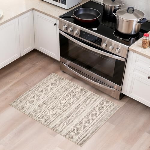 cotiled Washable 2x3 Entryway Rugs: Boho Moroccan Soft Small Rug - Image 3