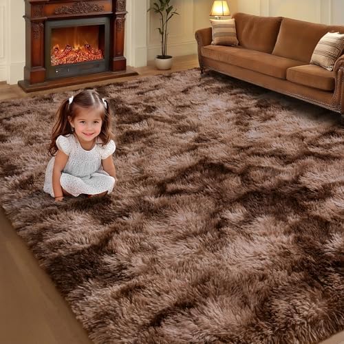 AROGAN Fluffy Rainbow Area Rugs - Image 7