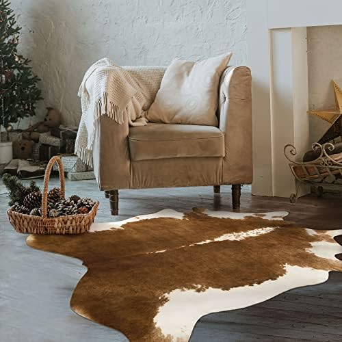 BENRON Small Faux Cowhide Rug, Cow Print Rug - Image 5