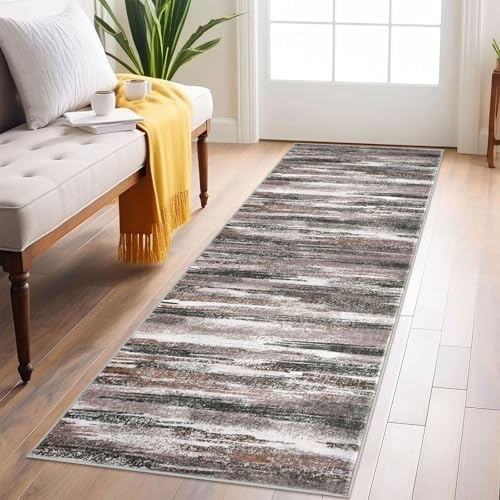 Lansny Abstract Washable 2x6 Runner Rug Non Slip Runners by lansny