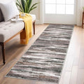 Lansny Abstract Washable 2x6 Runner Rug Non Slip Runners by lansny