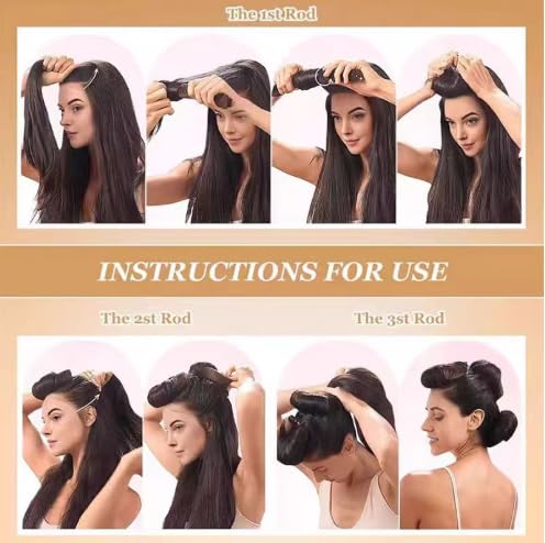 Heatless Hair Curler – No Heat Satin Curling Rod & Headband for Sleeping, Soft Lazy Curls with Rollers – Styling Tools