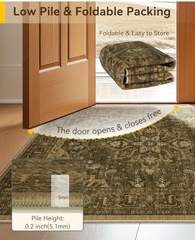 RELEANY Washable Area Rug, Square 7'x7' - Image 3