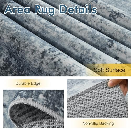 2x6 Ft Abstract Washable Runner Area Rugs - Image 5