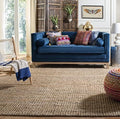 SAFAVIEH Natural Fiber Square Rug 6', Jute Knotted Natural NF447A by Unknown