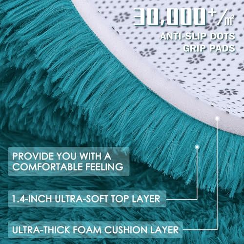 OLANLY Area Rugs for Living Room Bedroom, Machine Washable 4x5.9 ft Soft Fluffy - Image 6