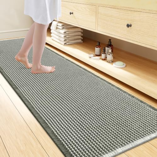 Smiry Waffle Bath Mat 72X24, Soft Absorbent Bathroom Rugs by Smiry
