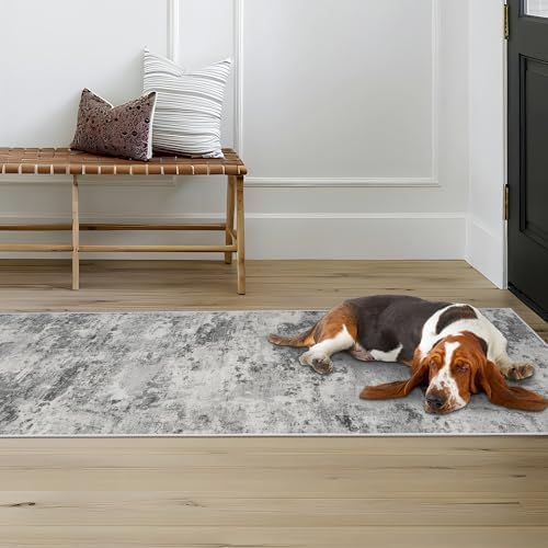 2x6 Runner Rug Washable: Non-Slip Abstract Carpet - Image 2