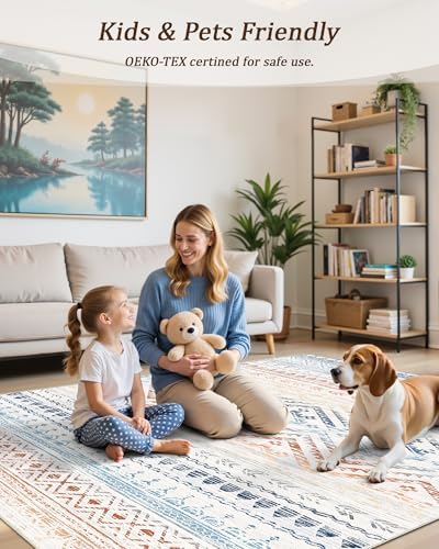 Miukiki 4x6 Washable Area Rug Non Slip Rug - Image 6