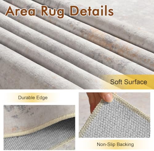 8x10 Ft Abstract Washable Area Rugs - Image 6
