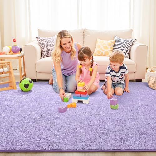 Chicrug Purple 5x7 Minimalist Washable Area Rugs - Image 5