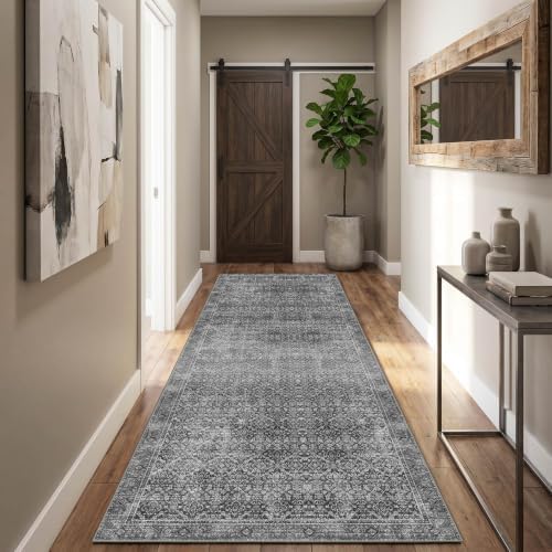 2.6x8 Small Vintage Washable Area Rug - Image 7
