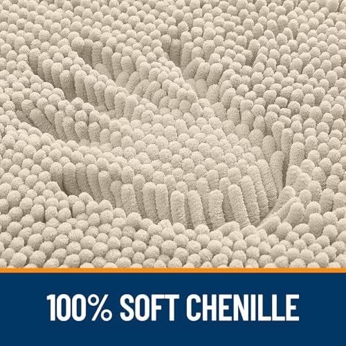 OLANLY Large Bathroom Rugs 40x32, Extra Soft Absorbent Chenille Bath Rugs - Image 3