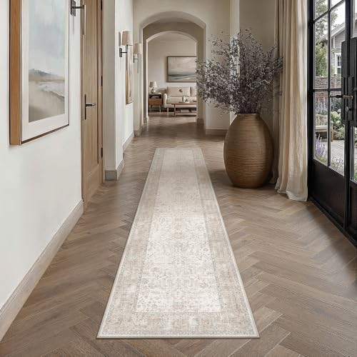 PureCozy 2x10 Beige Neutral Runner Rug by PureCozy