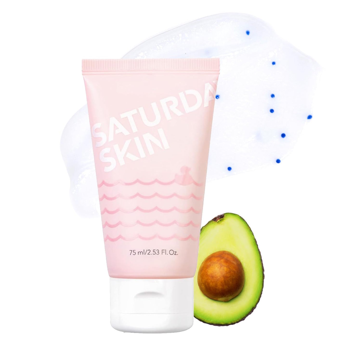 Saturday Skin Rub-A-Dub Refining Peel Gel Facial Cleansing Gels, Facial Polishes Washes with Natural Fruit Enzymes, Gentle Exfoliator Scrub for All Skin Types, Korean Skin Care (2.53 Fl. Oz. (75ml))