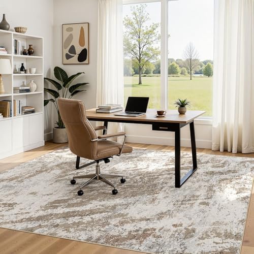 DMOYEST 5x7 Washable Area Rug Abstract Modern Non-Slip Indoor Carpet - Image 5