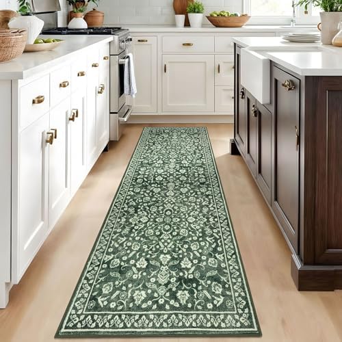 Washable Vintage 2.6x8 Runner Rug Non Slip Runners - Image 3