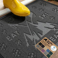 GORILLA GRIP WeatherMAX Door Mat, Indoor Outdoor, Charcoal Skiing by GorillaGrip